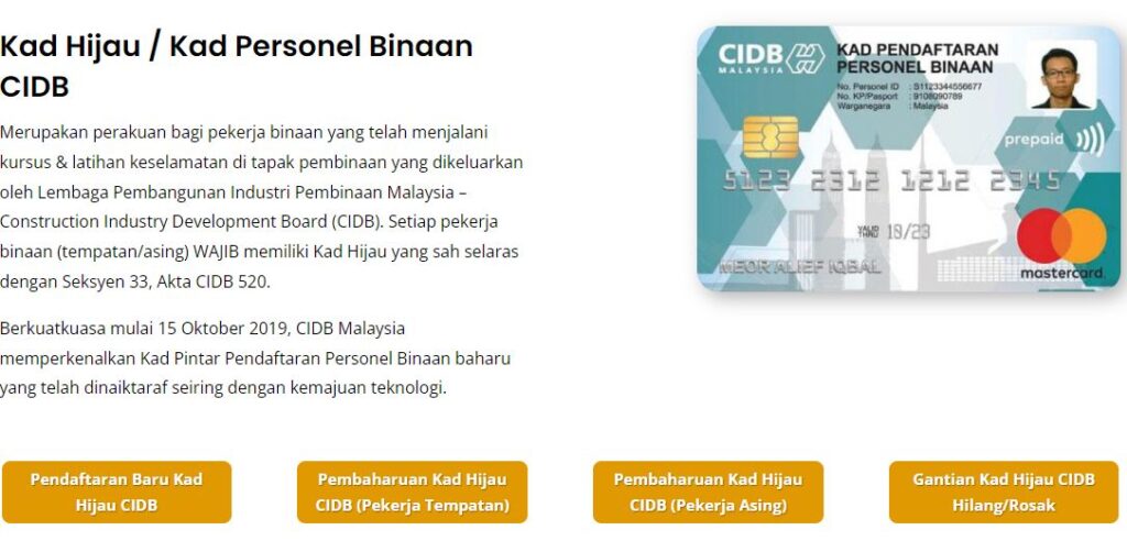 Renew CIDB Online